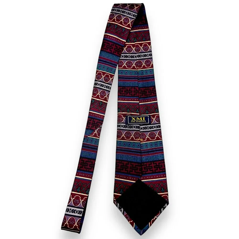 XMI for‎ Harolds Mens Silk Dress Tie Made in USA Geometric Design 58